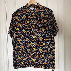 J Crew Liberty short sleeve poplin shirt Size Large